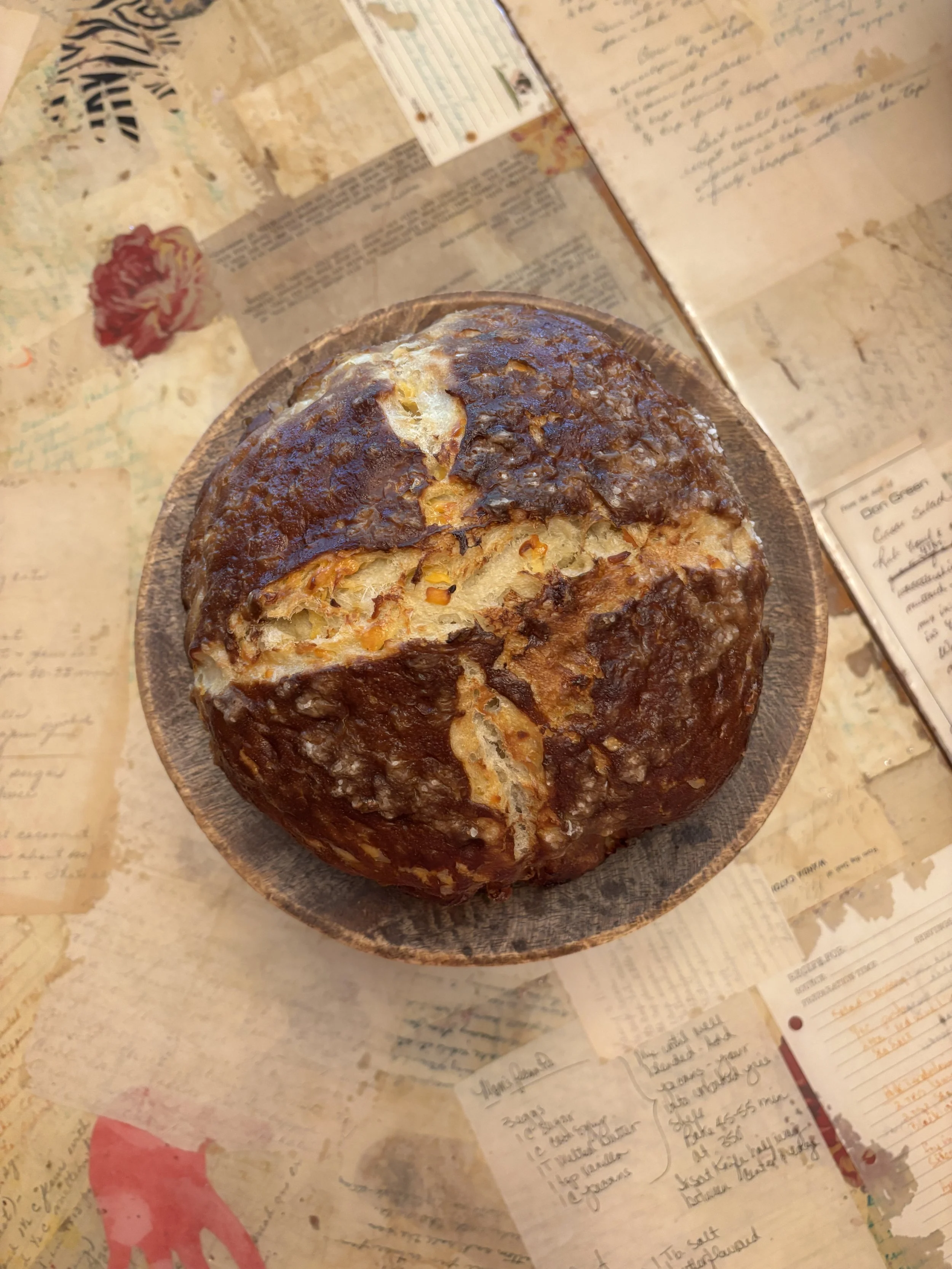 Cheddar Pretzel Sourdough Loaf