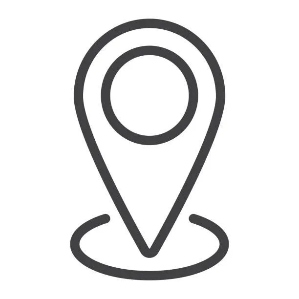Map pin icon representing location or GPS marker.