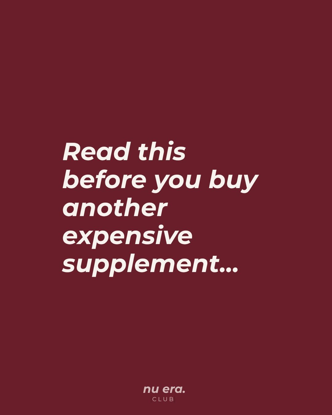 Before you spend your money on the latest &ldquo;must-have&rdquo; supplement, ask yourself&hellip; have you mastered the basics first? 💭

Sleep, protein, movement and a balanced diet will always have the biggest impact on your health.

We&rsquo;ve b