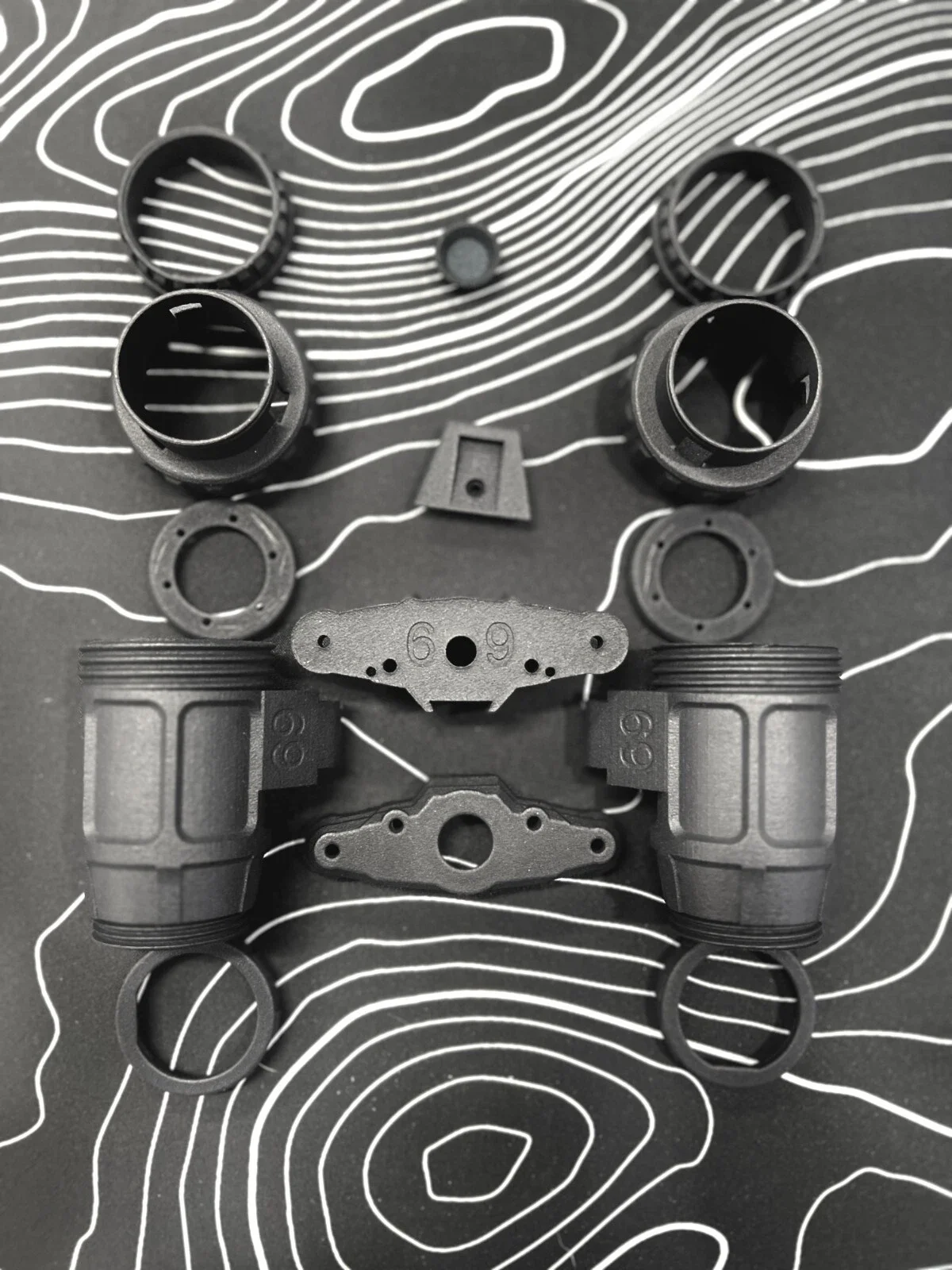 PVS-69 Binocular Housing 1.1 Nylon MJF 3d Printed! DIY Night Vision  *blem*