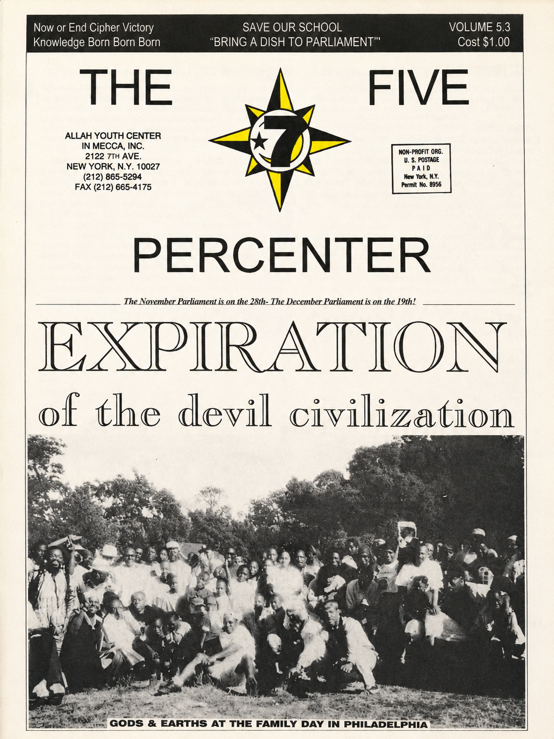 The Five Percenter Newspaper Vol 5.3 NOV 1999