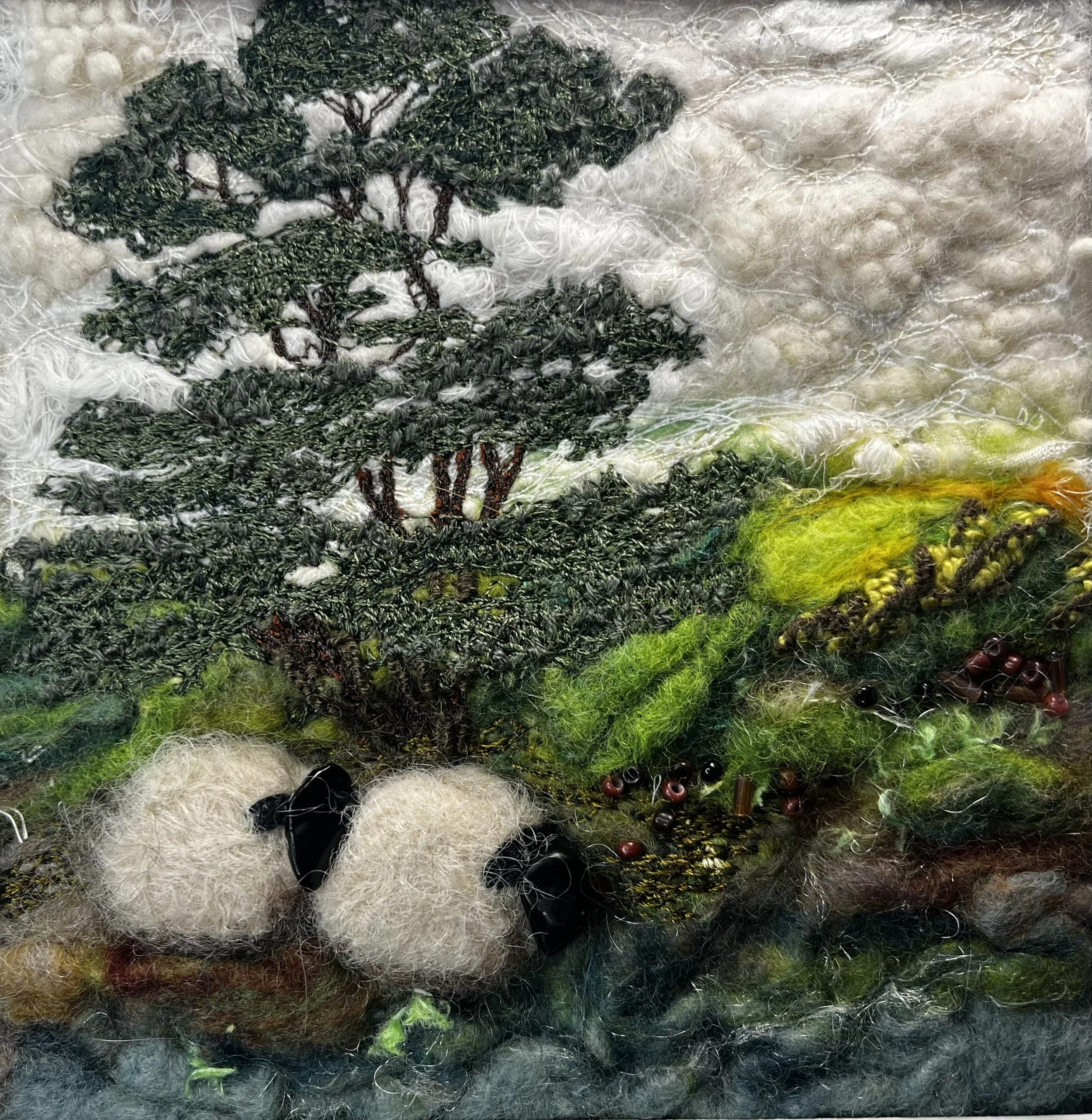 Handcrafted Textile Landscape Art