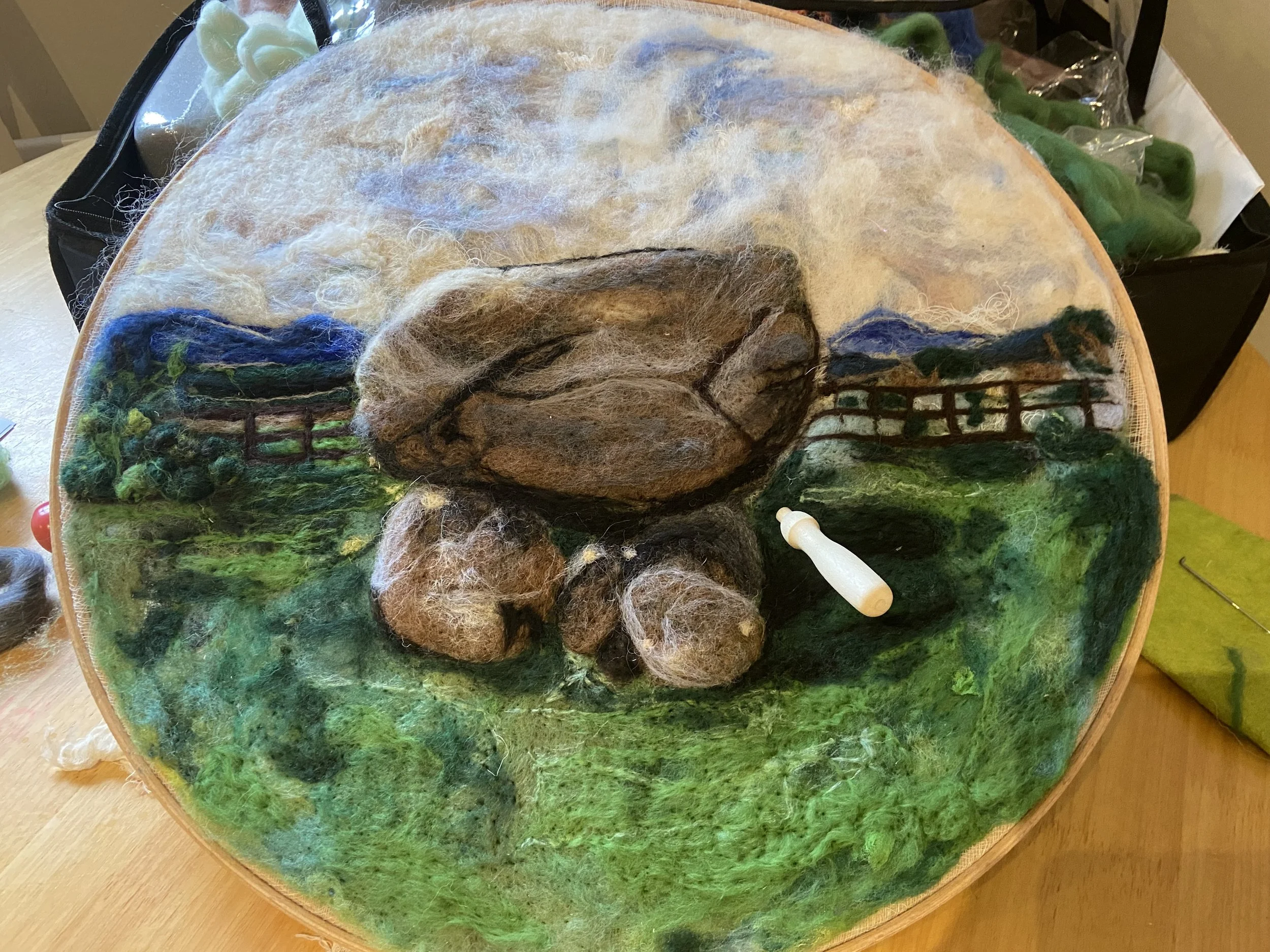 Dolmen of the four Moals, Ballina,
Mixed Media,
59 x 59 cm