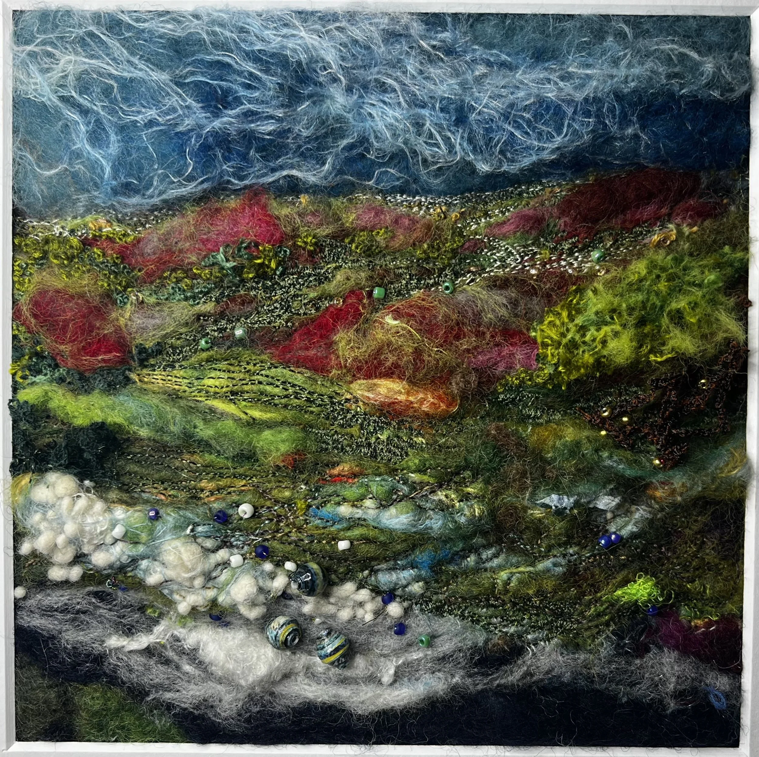 Vibrant Felt Countryside Art