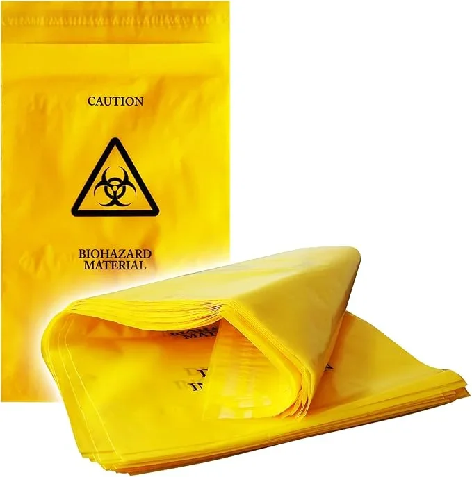 Bin Liner: Yellow Bio-Hazard 530x990mm 25/pk