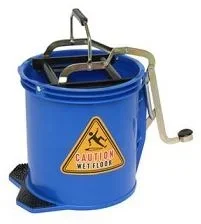 Metal Wringer Bucket - Blue