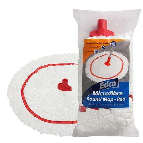 Edco Mircofibre Round Mop - Red