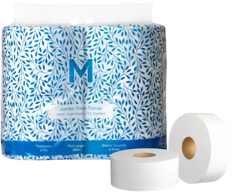 Matthews Virgin Jumbo Toilet Tissue Bale, 2Plyx300mx8pc
