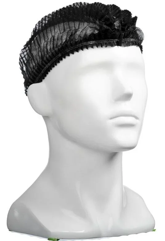 Polypropylene Crimp Hats - Black