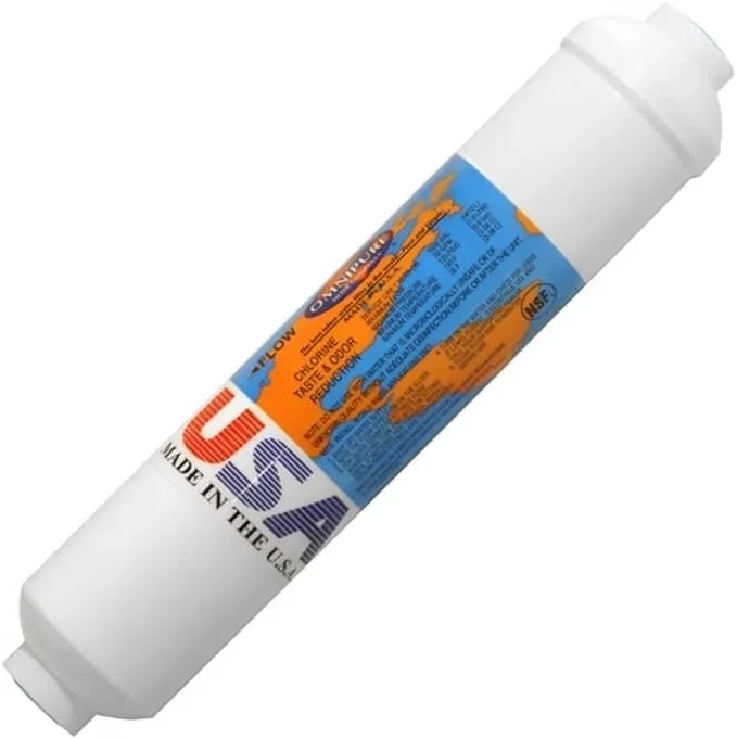 Omnipure - K2586-JJ-2 OZ- 10" x 2" GAC with 2 ounces of Phosphate Inline Filter
