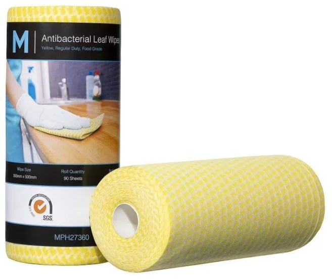 Matthews Antibacterial Leaf Wipes 90's - Yellow
