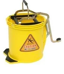 Metal Wringer Mop Bucket - Yellow