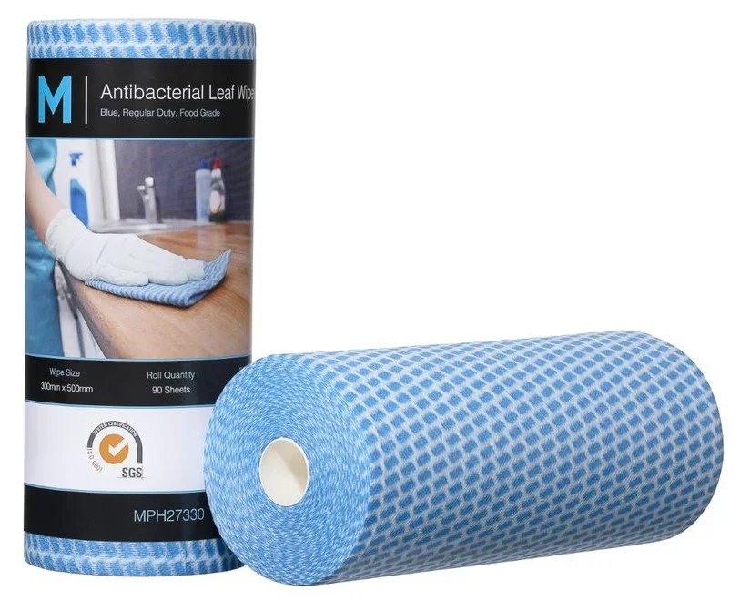 Matthews Antibacterial Leaf Wipes 90's - Blue