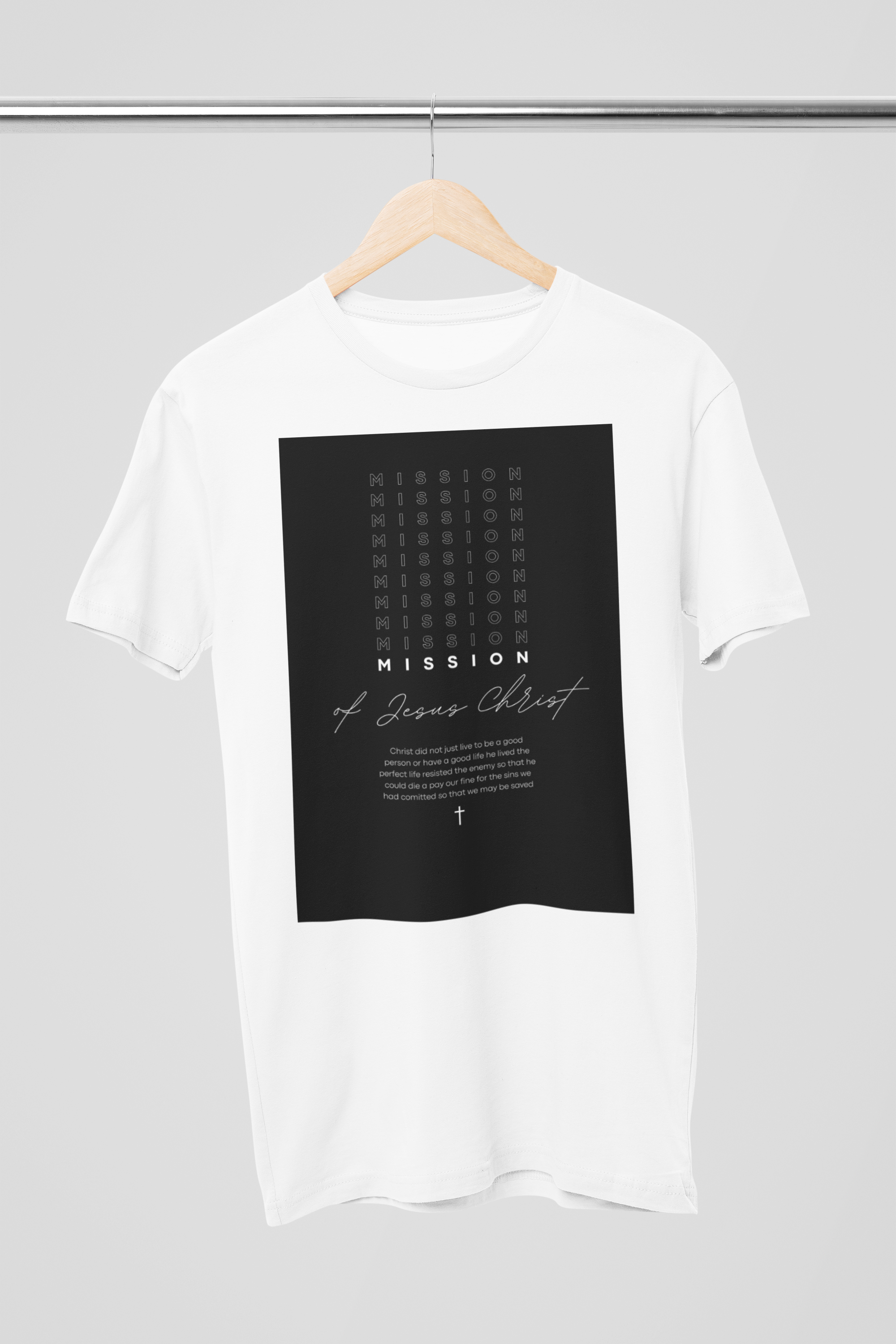 Jesus Mission Tee white/Blk