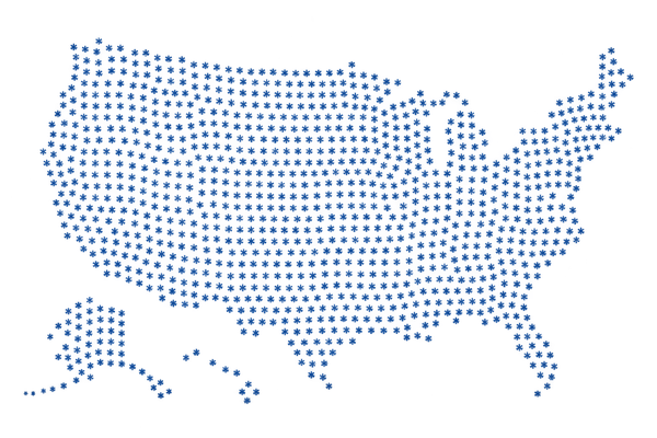 Map of United States of America