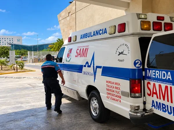 A ambulance in Merida, Mexico providing ground transport on a mission | Portage