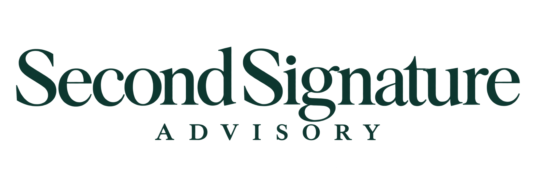 Second Signature Advisory logo with stylized green text