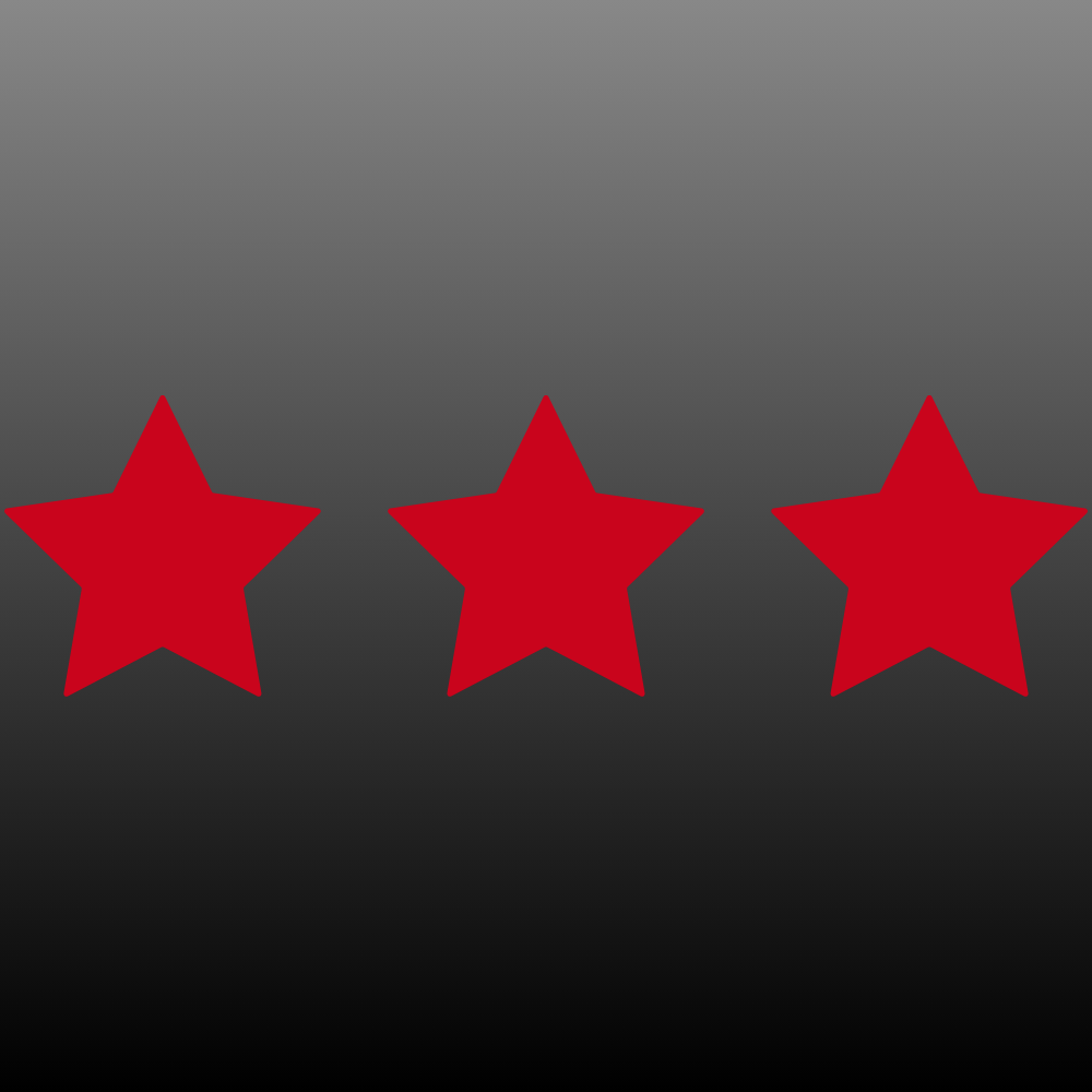 Three Stars Horizontally Aligned. Tested in Command. Friends of the Colonel.