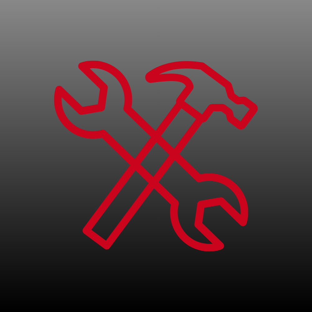 Crossed Hammer and Wrench. We Rebuild the Trades. Friends of the Colonel. 