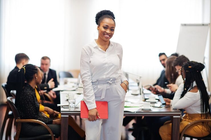 Black woman in midlife during telehealth consultation