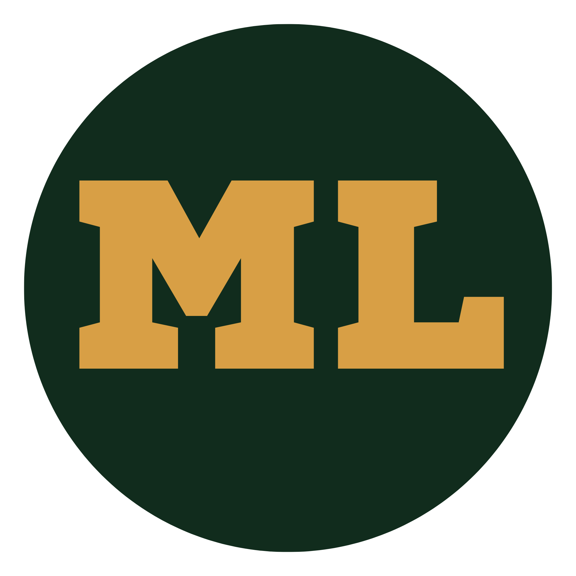 A green circle with the word "MINE" in bold gold letters in the center.