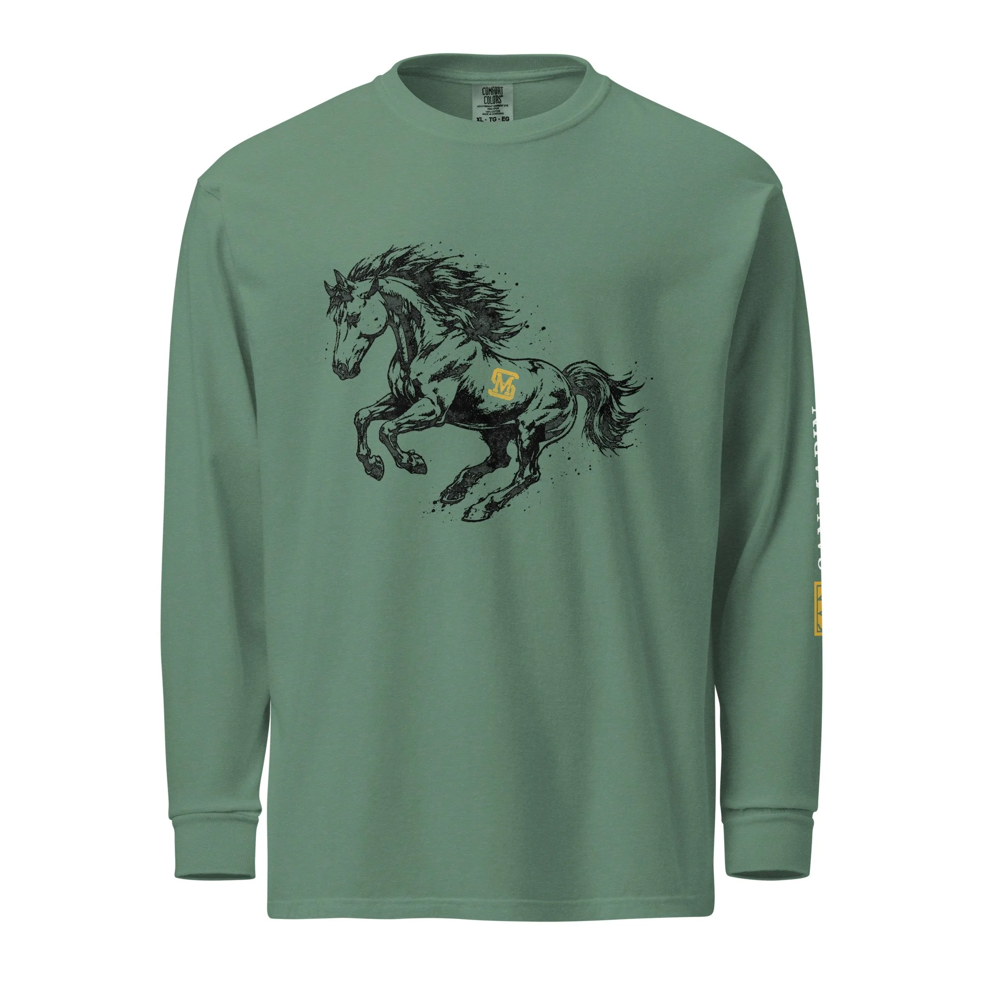 Long Sleeve Mustang Tee - Green
