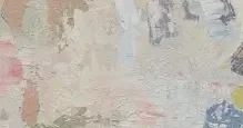 Abstract painting with soft pastel colors and brushstrokes.