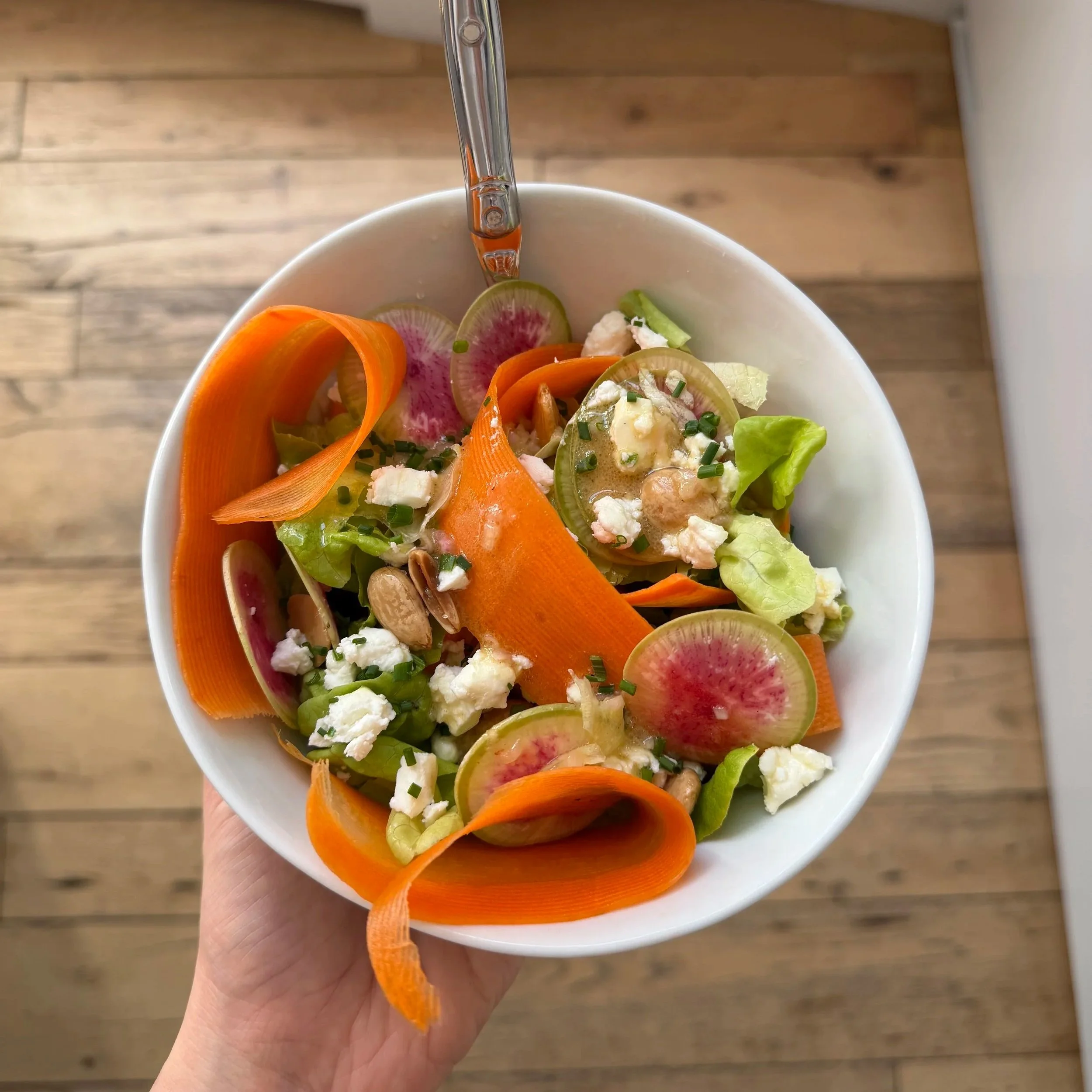 Seasonal Greens &amp; Goat Cheese Salad