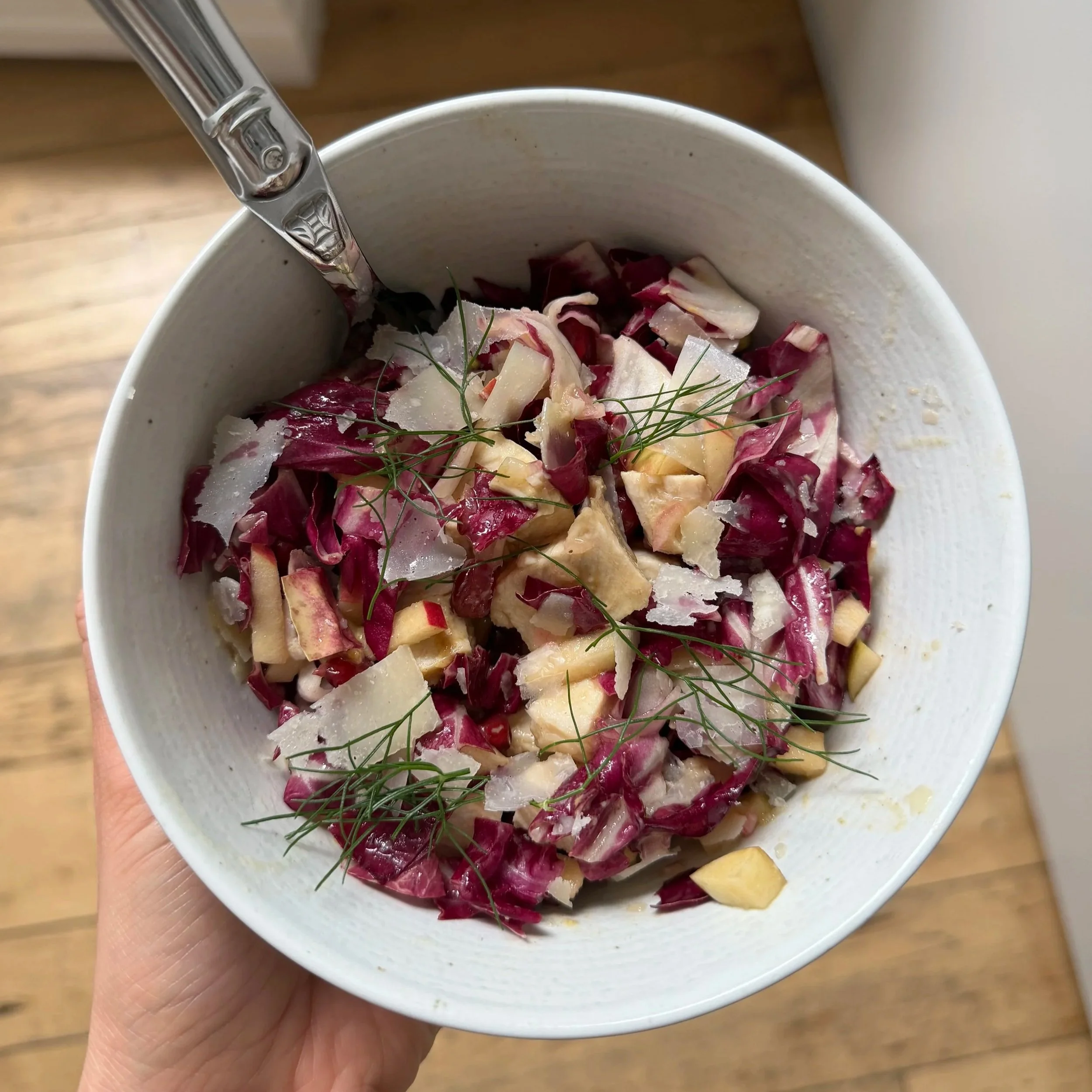 Radicchio, Apple &amp; Parmesan Chicken Salad