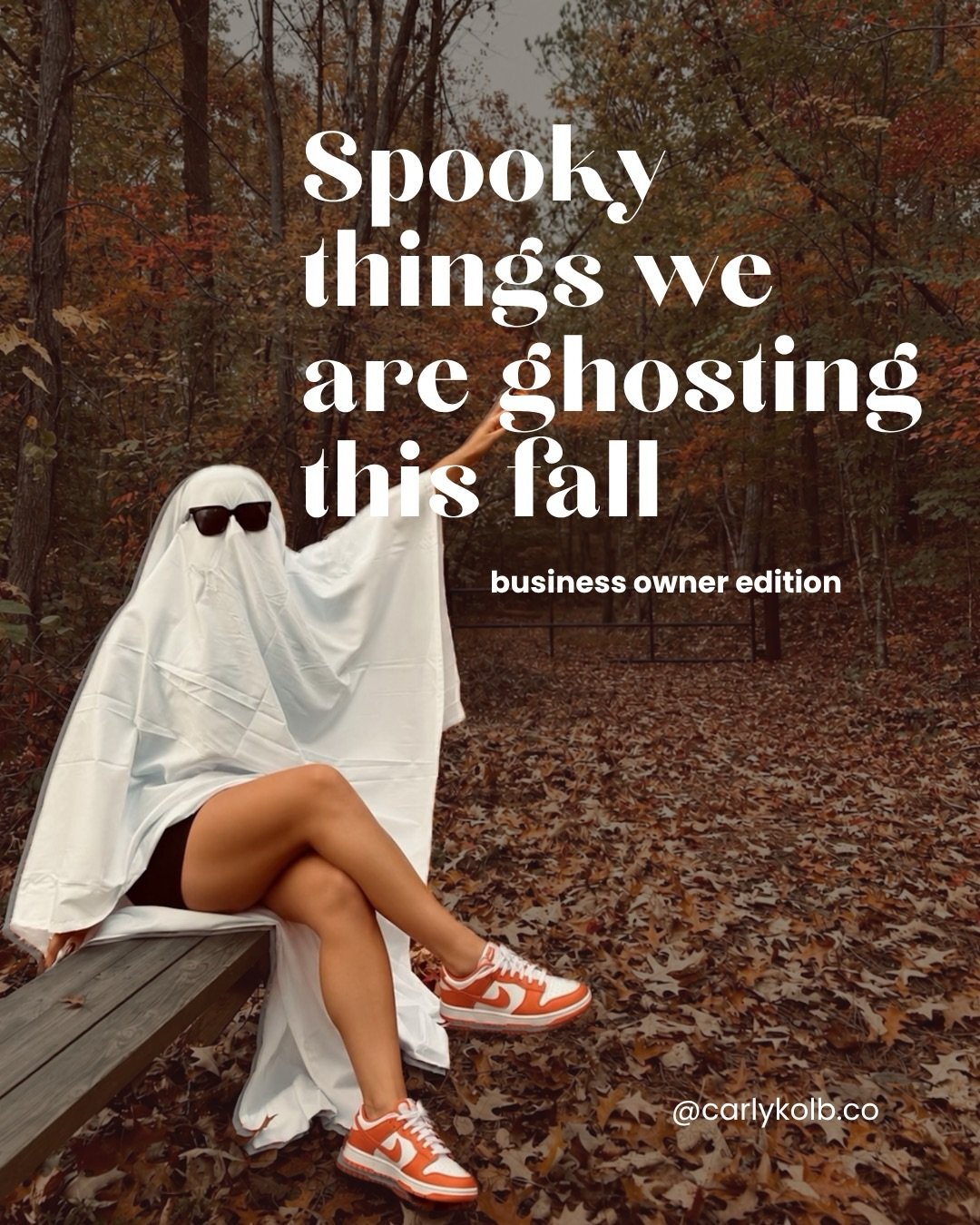 it&rsquo;s giving &ldquo;no plan, no posts, no problem&rdquo; (it&rsquo;s a problem) 👻 swipe for what to ghost before Halloween

@carlykolb.co 
#smallbusinessmarketingtips #socialmediatips #contentstratergy #halloweenmarketing