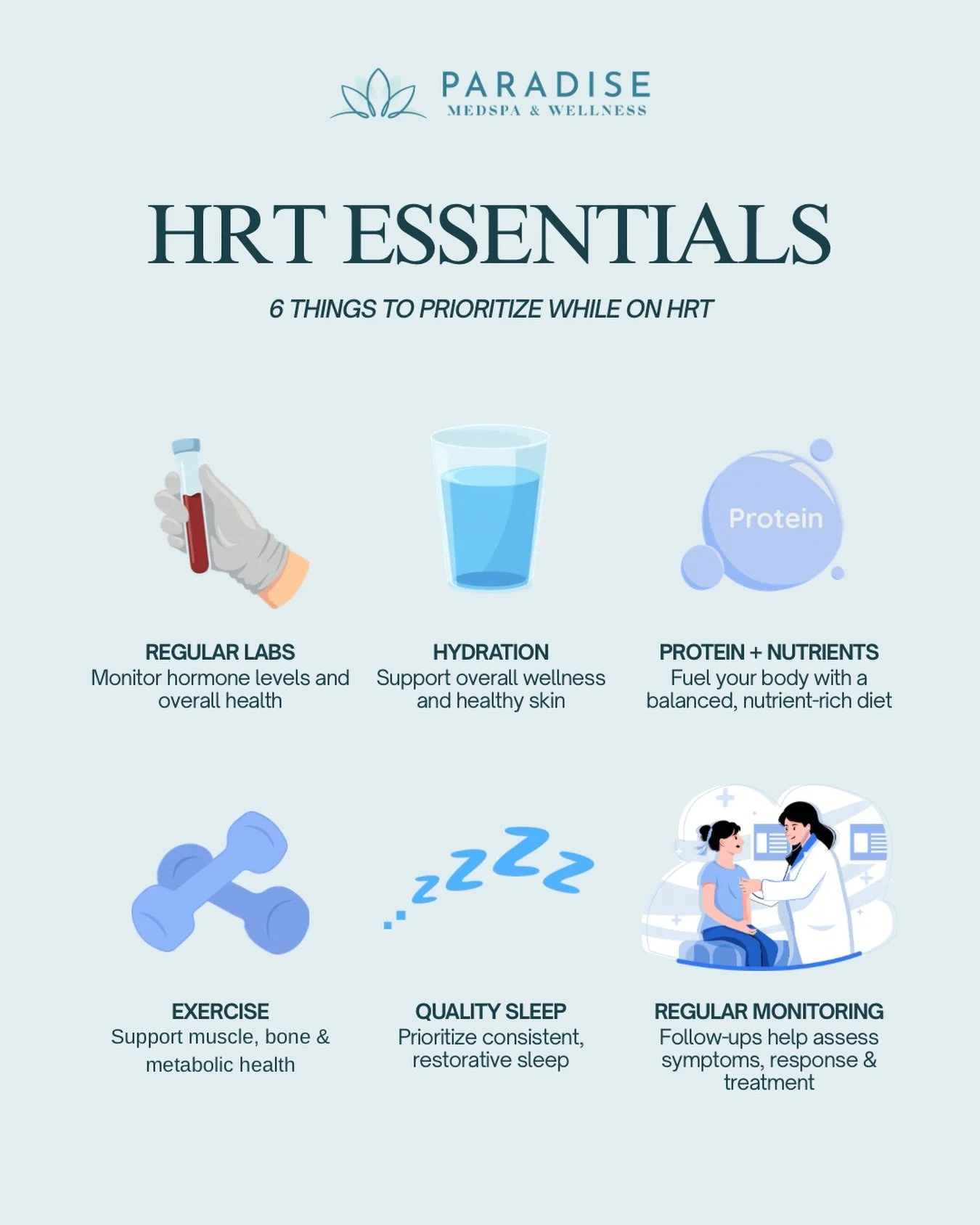 HRT is more than just taking your hormones, it&rsquo;s also about supporting your body as a whole.🤍

Start your HRT journey today! Schedule a consult with one of our expert team members! ✨

602-266-8144
Paradisewellnessaz.com

#explore #trending #we