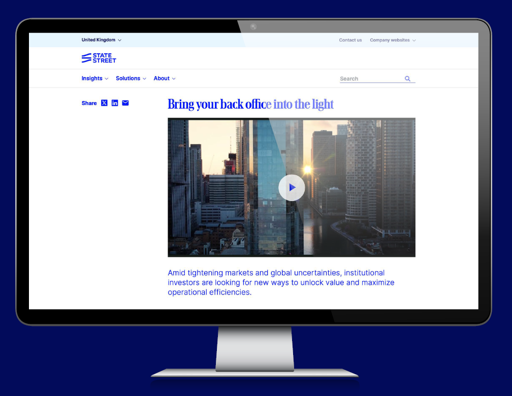 Into the light, landing page on device .png
