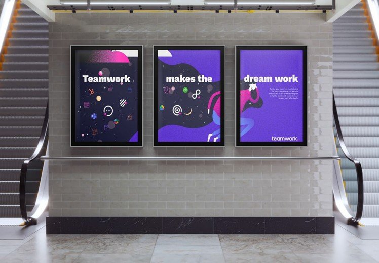 Teamwork Dream work triptych.jpg