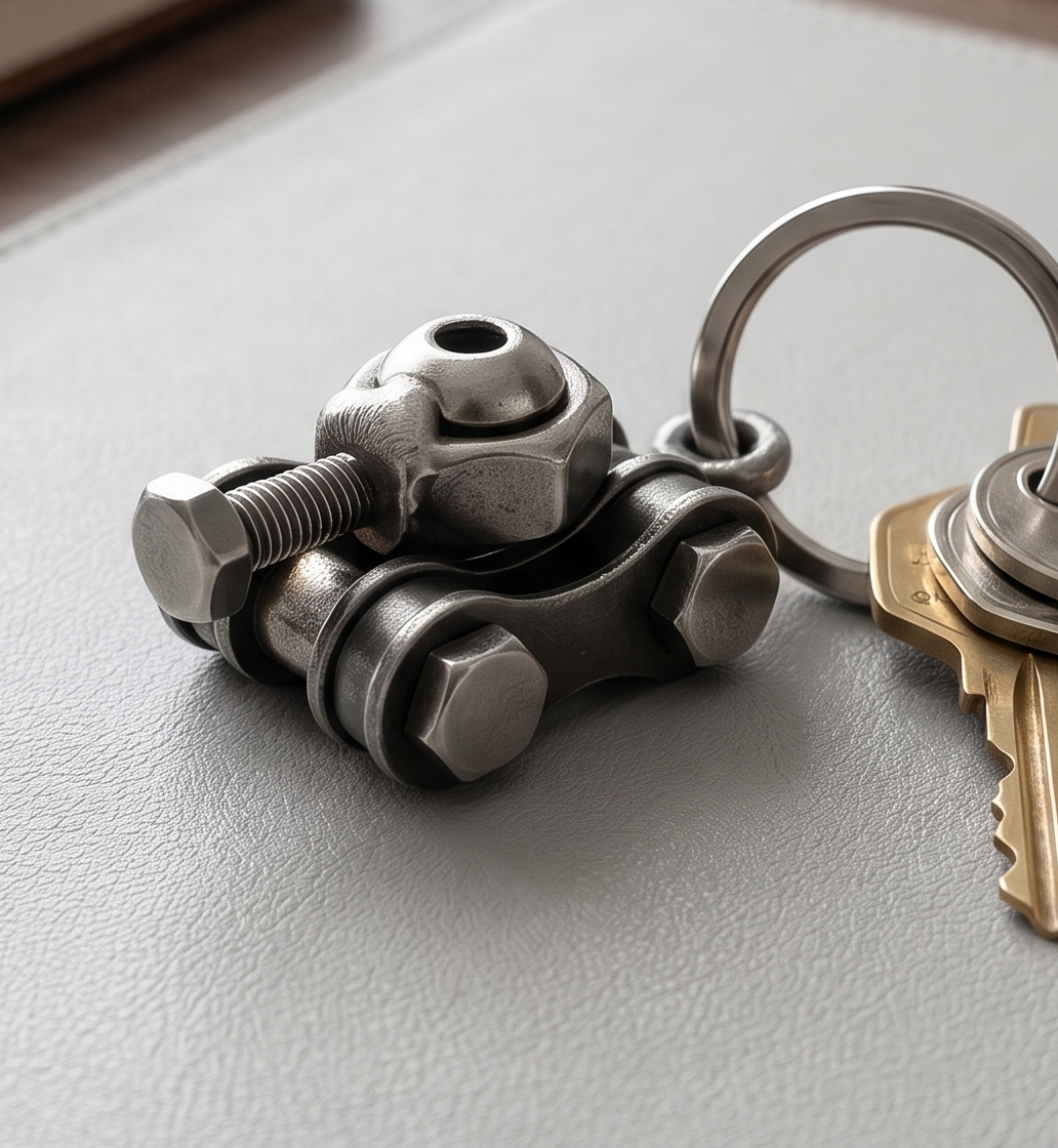 Industrial Metal Tank Keychain