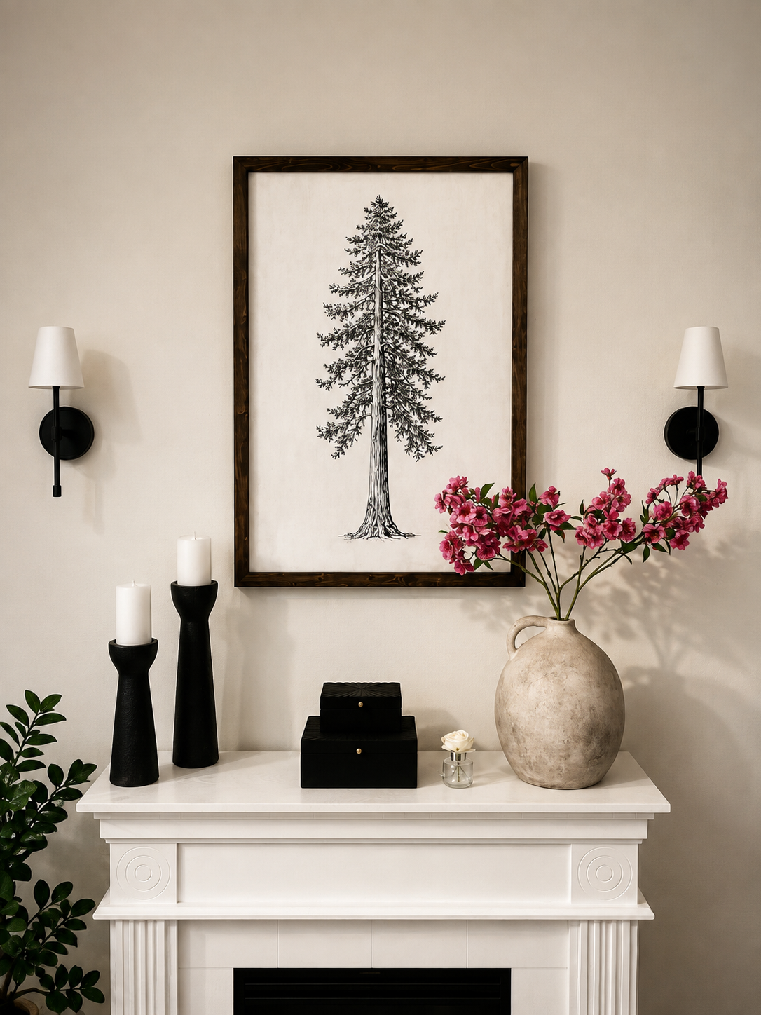 Coastal Redwood, Carved Wood Wall Art
