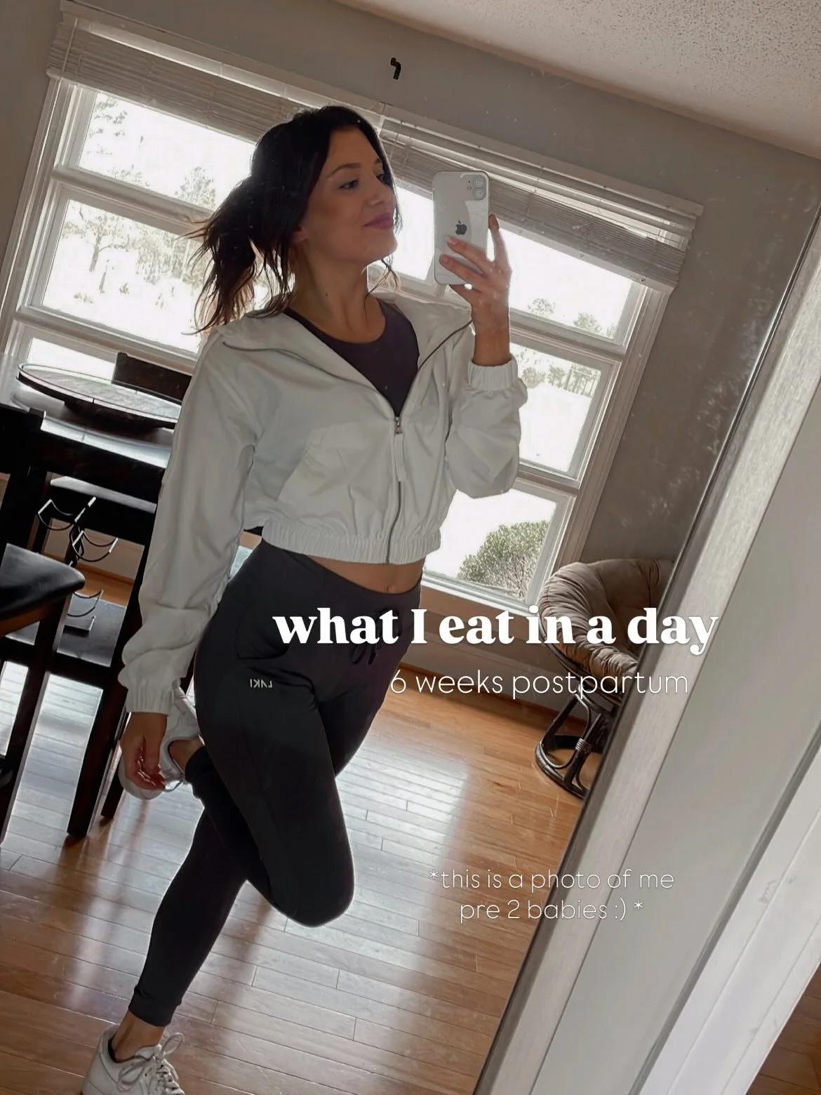 What I eat in a day, 6 weeks postpartum 🤍

Trying to support my body instead of punish it in this season. Focusing on feeling nourished, energized, and realistic about what motherhood actually looks like right now.

Prioritizing:
protein
nutrients
h