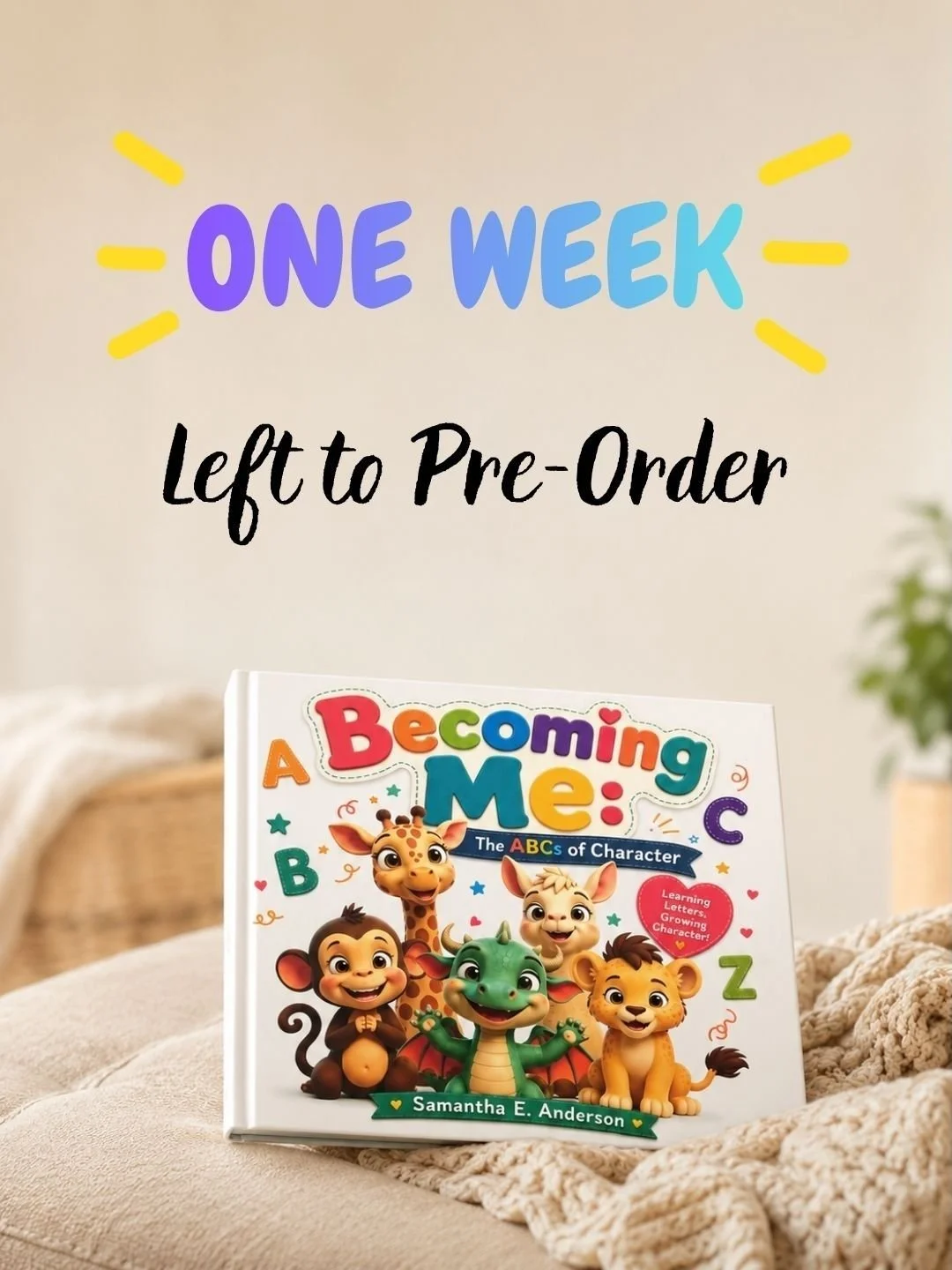 One week left to bring Becoming Me to life.
Every pledge helps print the first books, bring the characters to life, and support early learning and growth.
If you&rsquo;ve been thinking about backing the project, now is the perfect time.
Thank you for