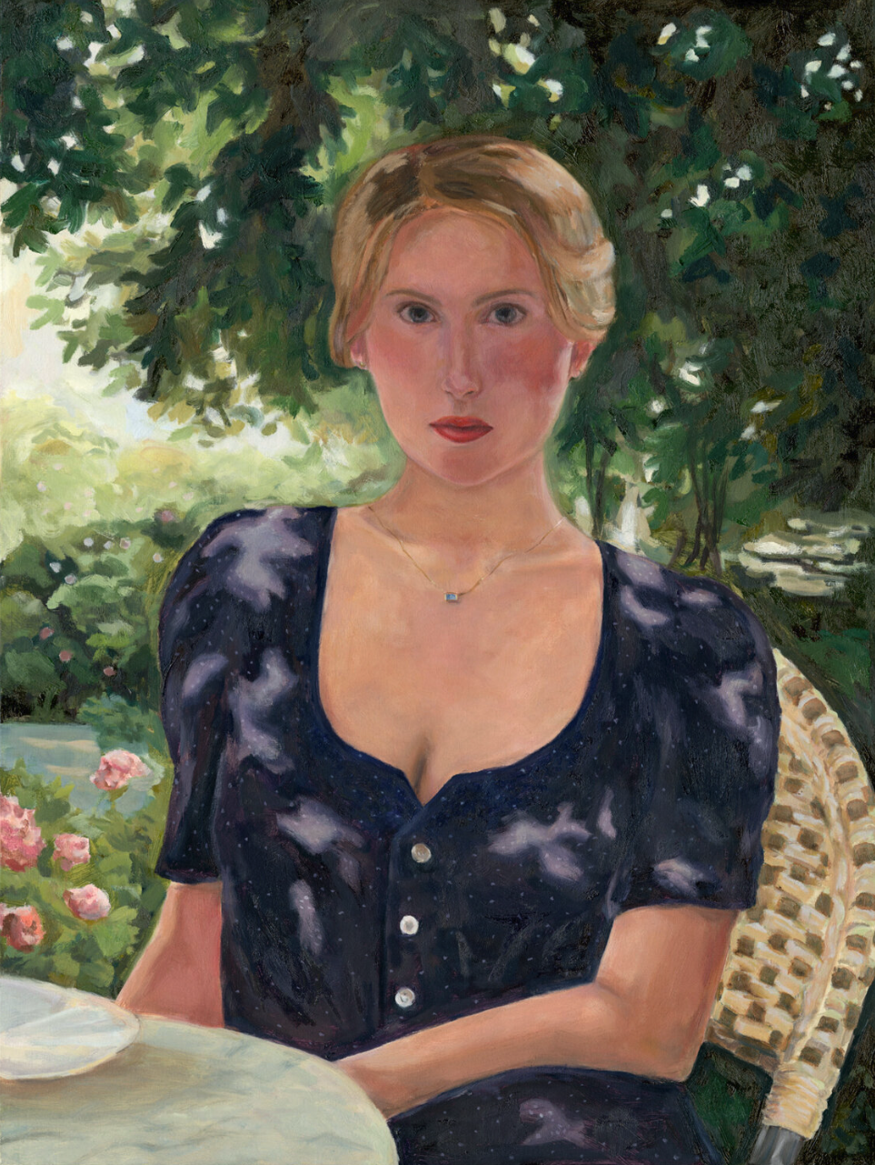 Woman in a Spotted Dress, 2025
Oil on Archival Canvas
40 × 30 inches
