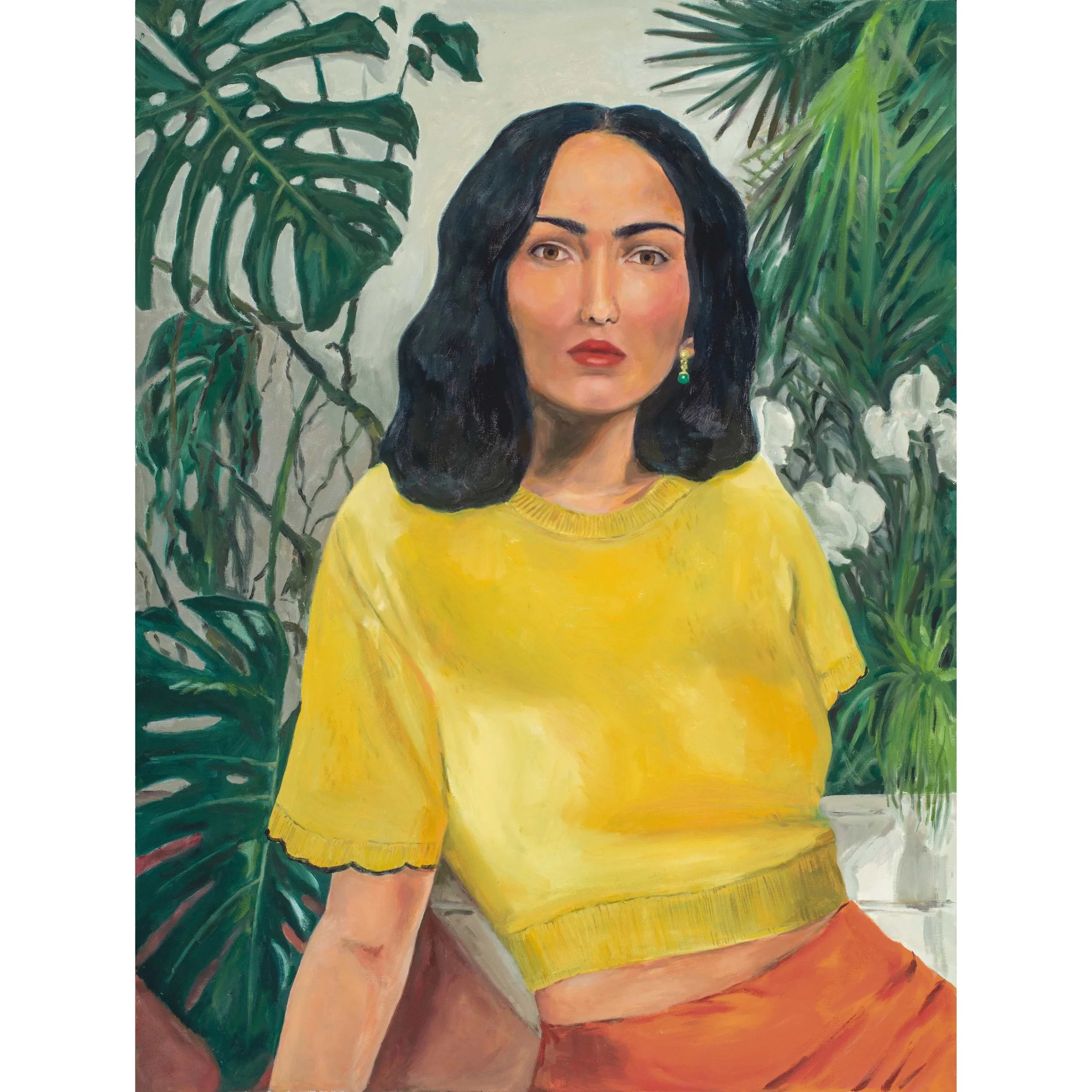 Portrait in Yellow Sweater, 2024 • Oil on Archival Canvas • 40 × 30 inches • Studio Archive