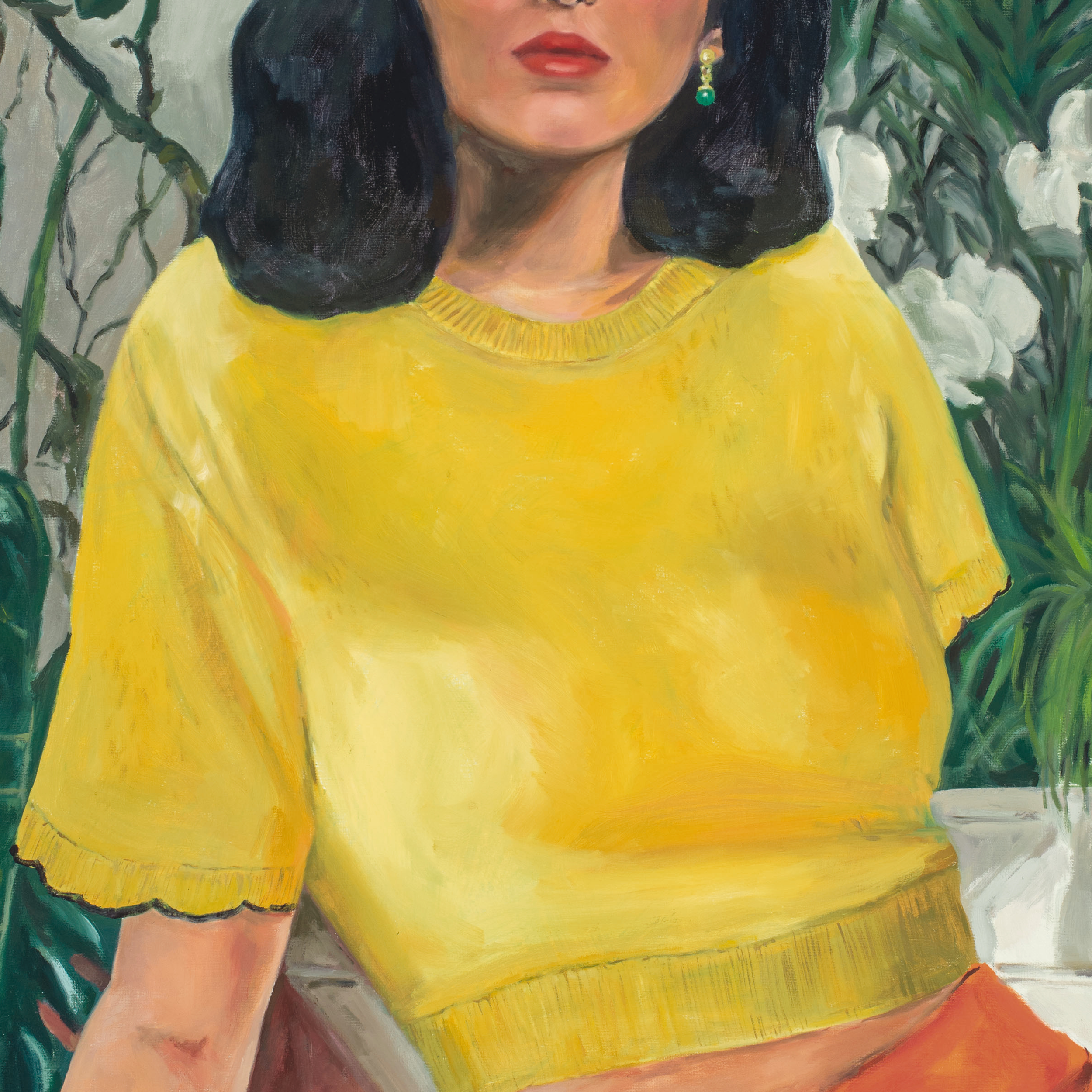 Portrait in Yellow Sweater  •. Detail
