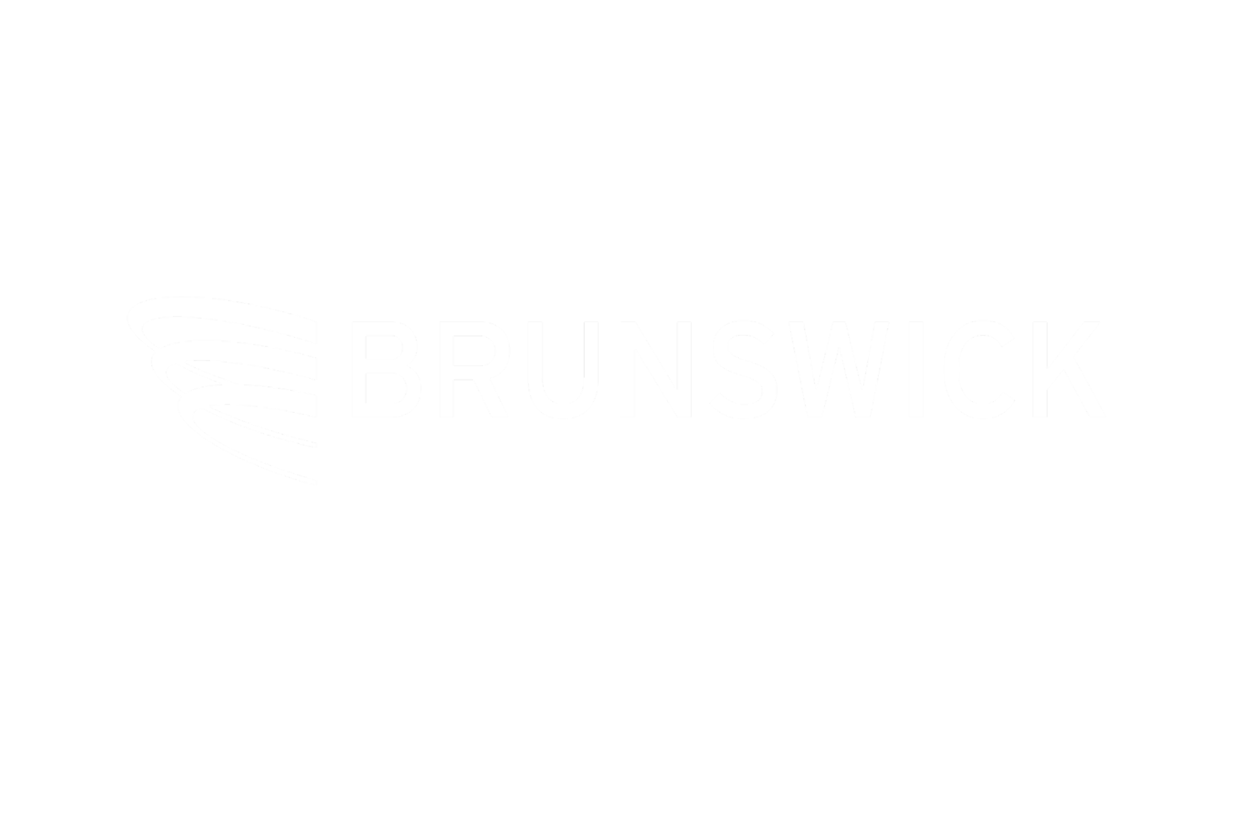 Black background with a white swirl logo and the word "BRUNSWICK" in white capital letters.