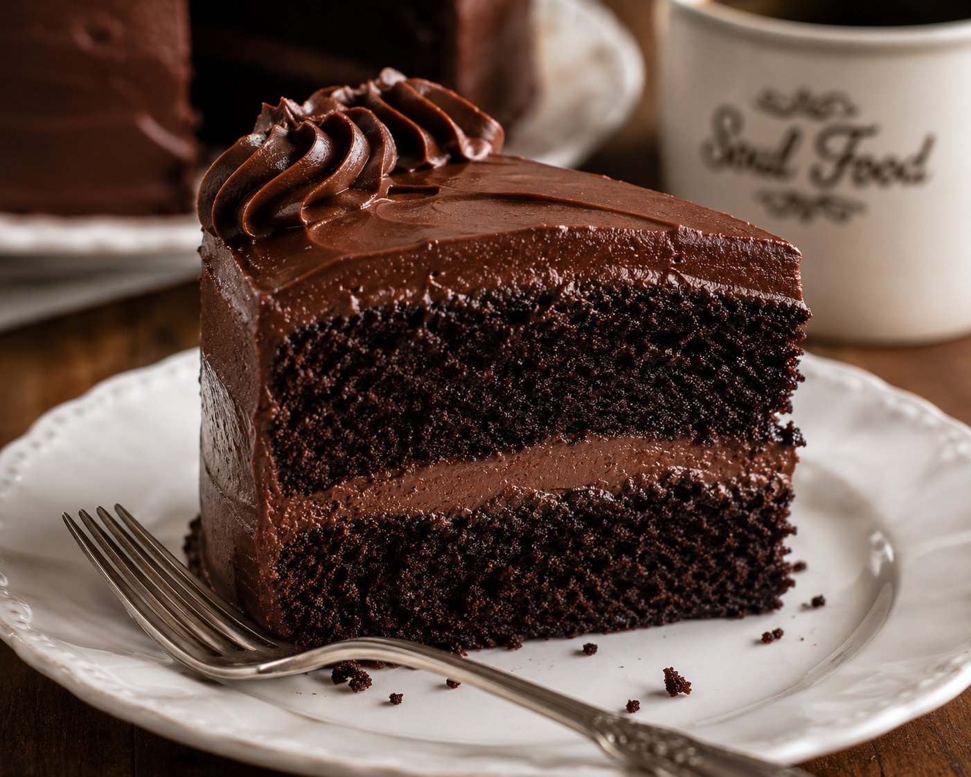 Slice of Chocolate Cake
