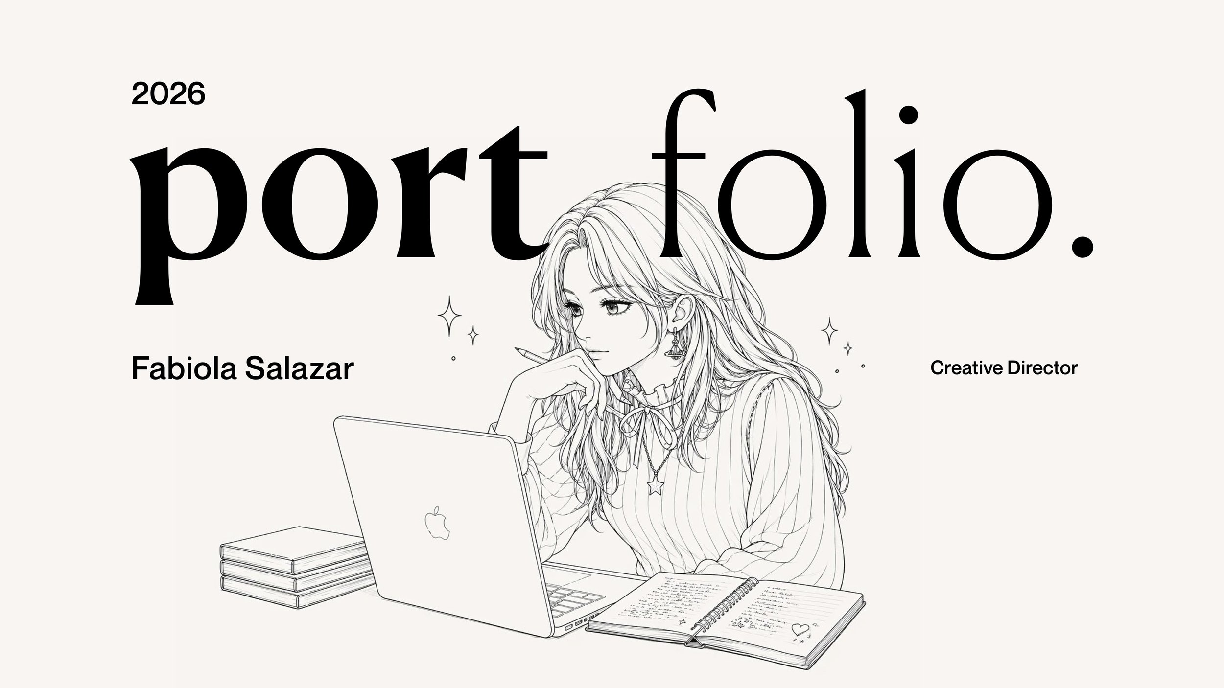 Cover of Fabiola Salazar’s 2026 creative direction and design portfolio.