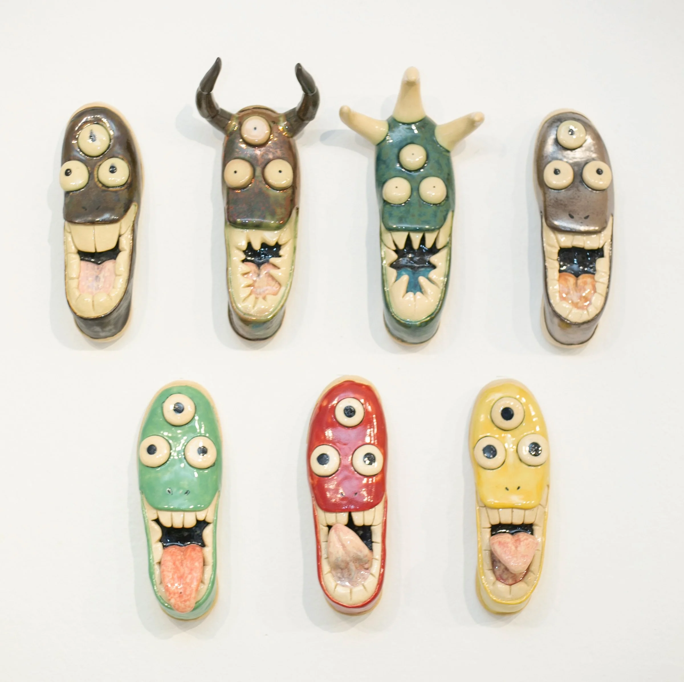 Jutta I Ceramic, Underglaze I approx. 7cm x 9cm x 28cm each I 2020 