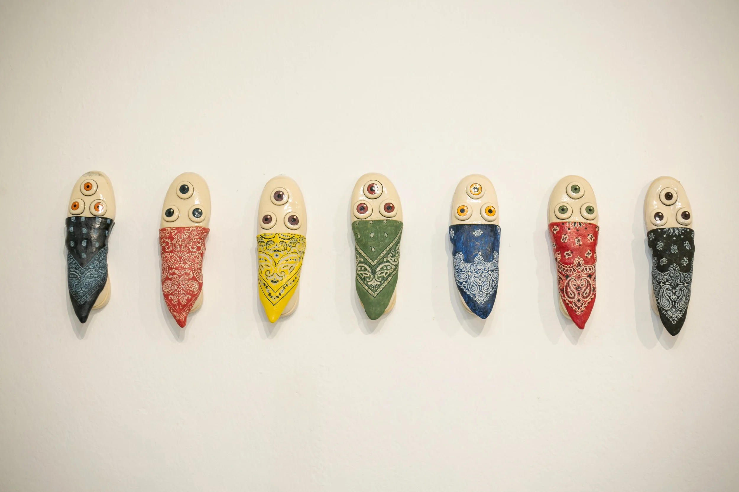 Jutta I Ceramic, Underglaze I approx. 7cm x 9cm x 28cm each I 2020 