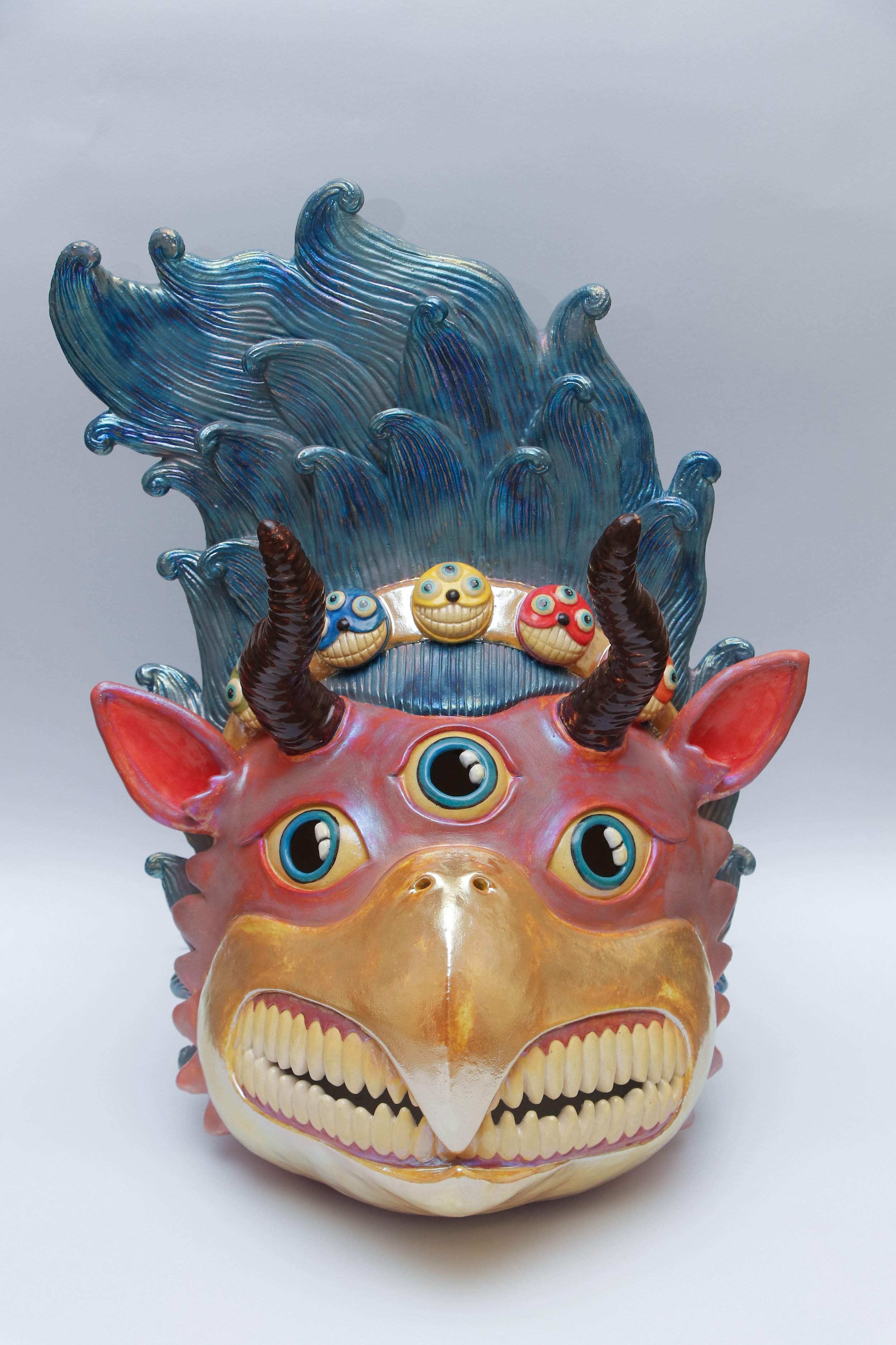 Garuda I Ceramic, In-glaze lustre, Underglaze I 45 x 34 x 29 cm I 2025