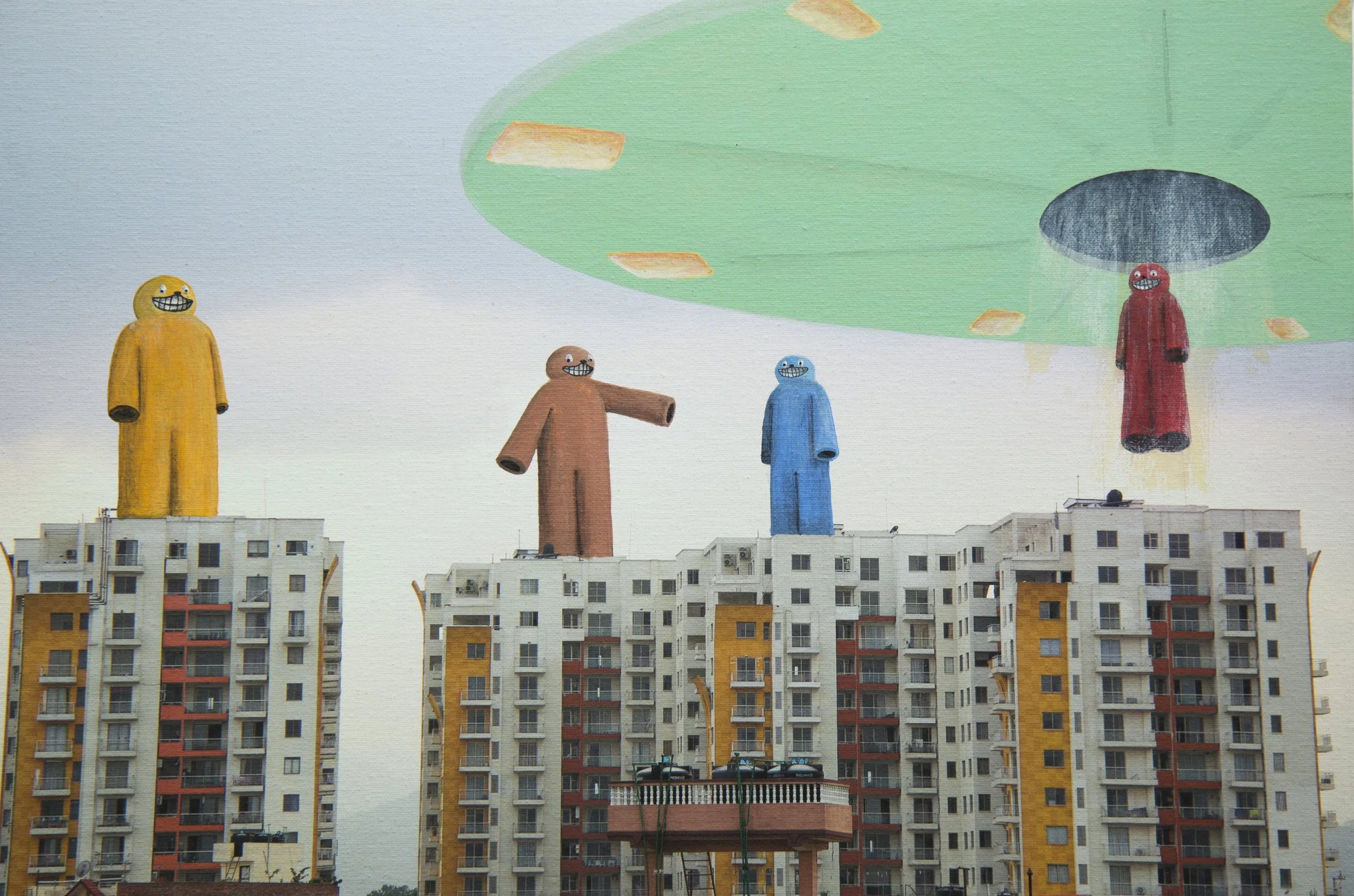 Volitary Grotesques 2 I Acrylic Color over Photograph Printed on Canvas I 45 cm x 30 cm I 2016