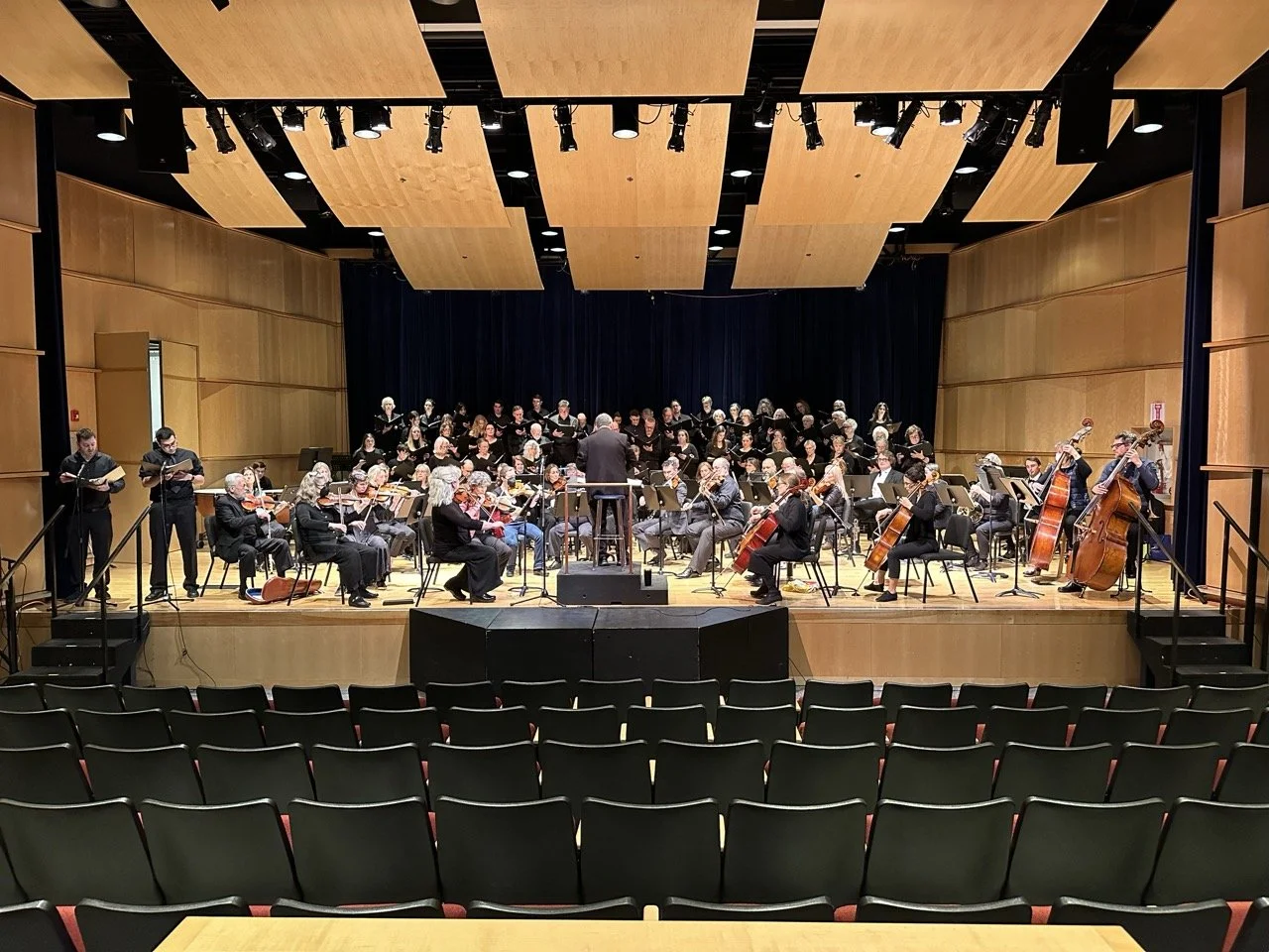 CGOA's Gorge Sinfonietta performing on stage at Wy'East Middle School Performing Arts Center