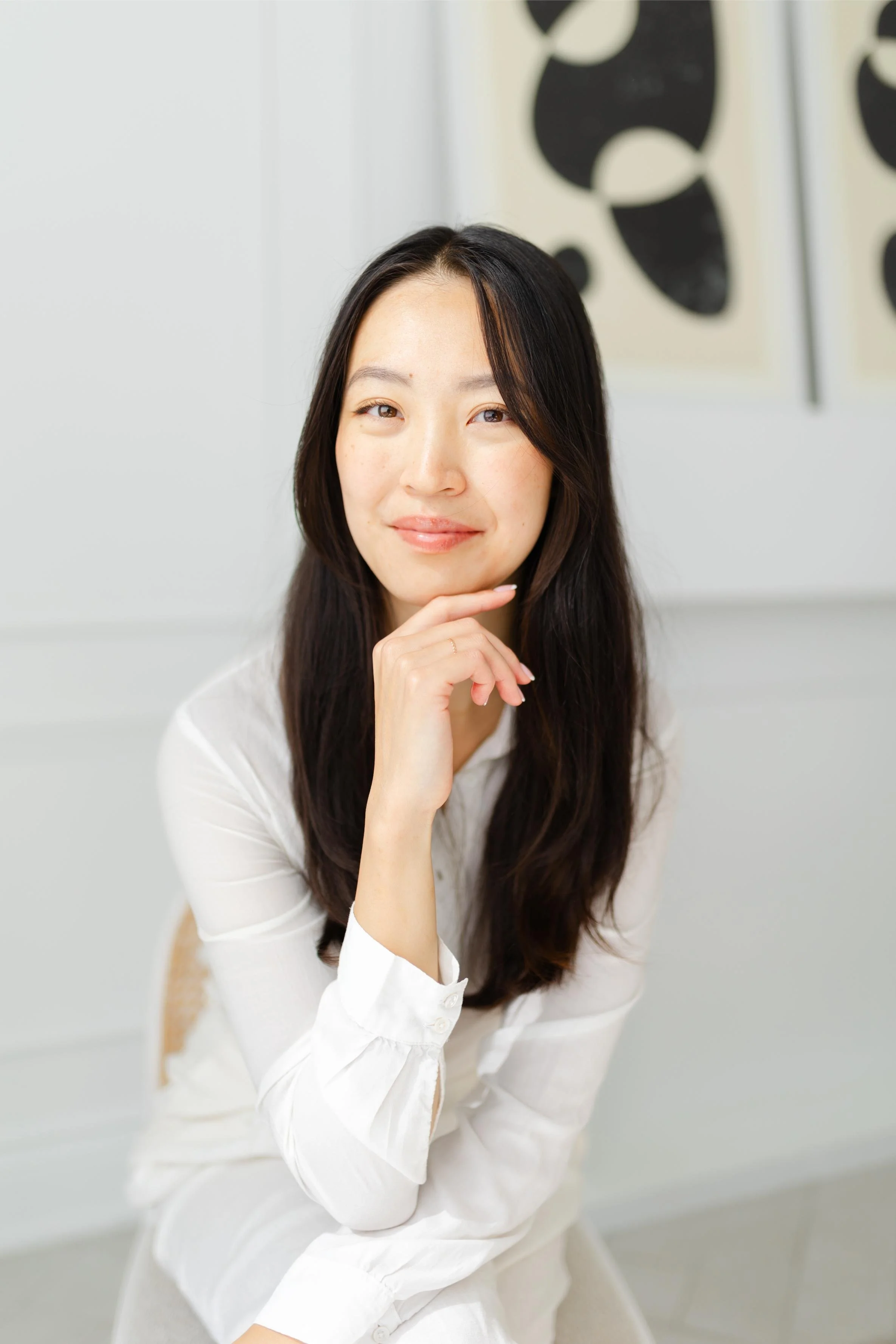 Audrey Kao, Registered Social Worker, in her therapy office