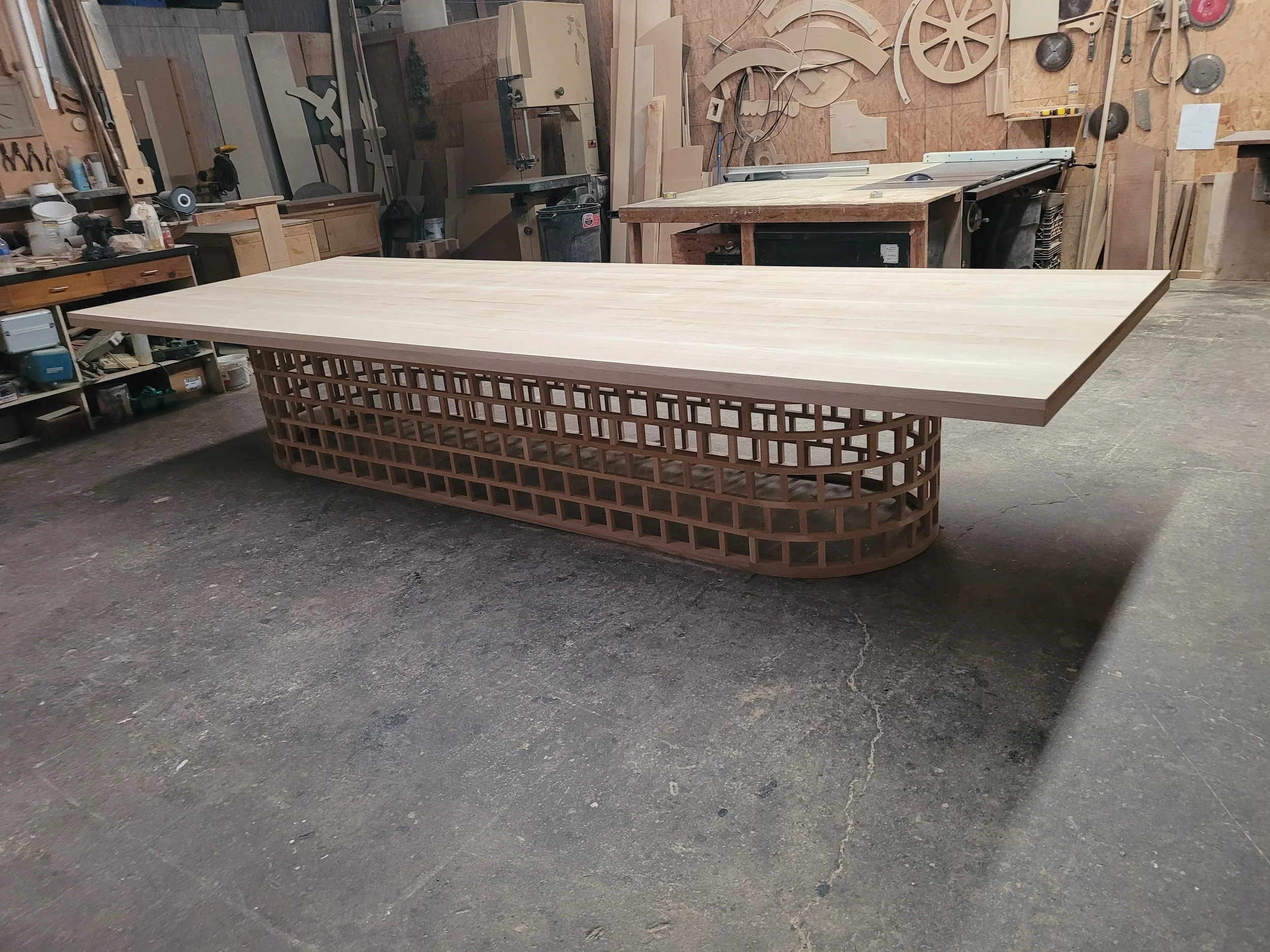 CUSTOM DINING TABLE PROJECT - PIECE BY PIECE 
Completed table